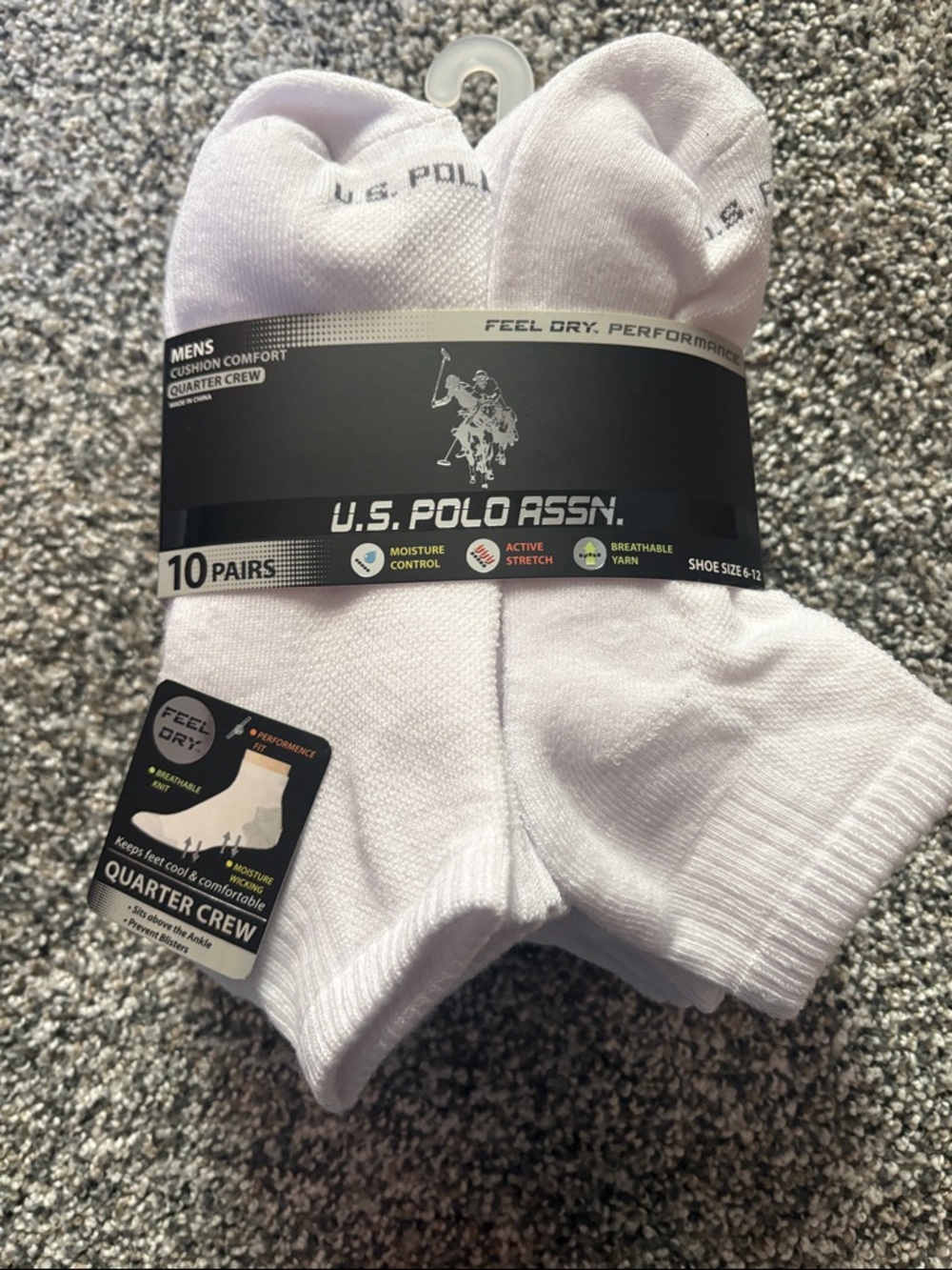 Men’s quarter crew socks